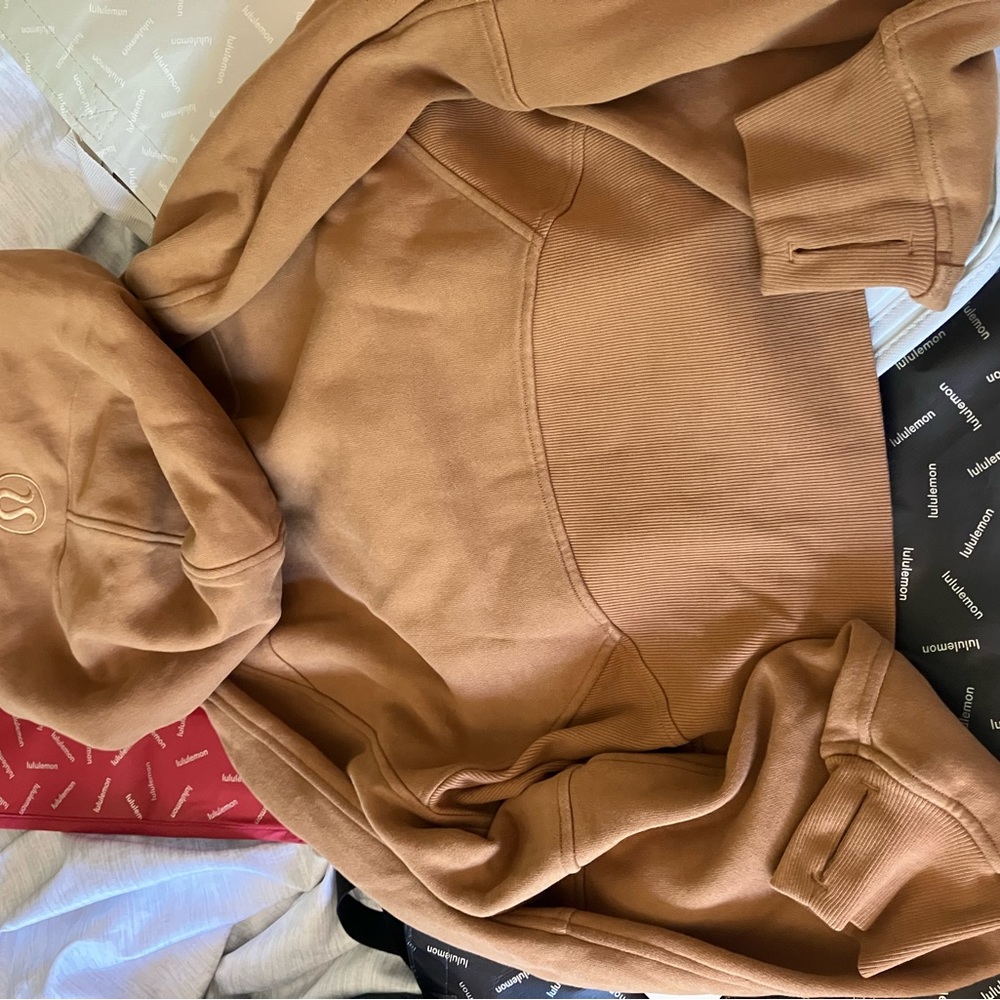 NWT Lululemon Scuba Oversized Full Zip Hoodie, Sz XS/S, BOLD BEIGE - Picture 7 of 8